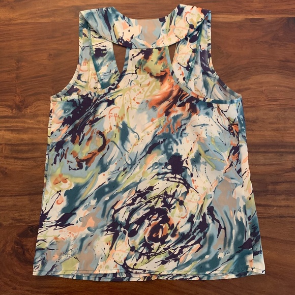 KYLEE T Strap‎ Watercolor Abstract Tank Top Sz S - Picture 3 of 10